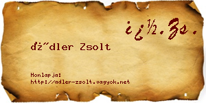 Ádler Zsolt névjegykártya