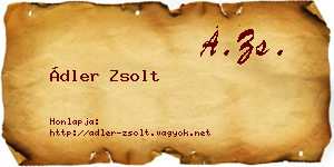 Ádler Zsolt névjegykártya
